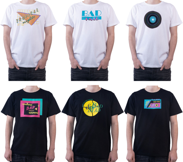 Bild 1 von BAD+MAD Tokio Tee Herren Baumwoll-T-Shirt mit verschiedenen Prints Rundhals-Shirt BMTR00X in Schwarz oder Weiß