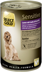 SELECT GOLD Sensitive Junior Lamm mit Lachs & Kartoffel 12x400 g