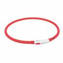 Bild 1 von Trixie Leuchthalsband Flash USB XS-XL 70cm rot