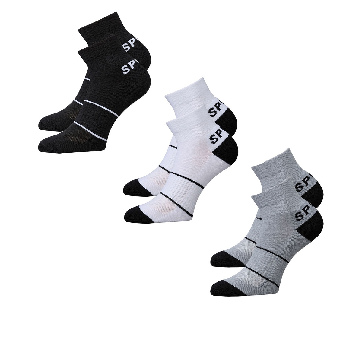 Bild 4 von CRANE Damen und Herren Fitness-Socken, 3 Paar