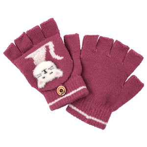 Mädchen Handschuhe mit Katzen-Motiv