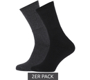 Bild 1 von 2er Pack STAPP Mega Thermo-Socken Baumwoll-Strümpfe Schwarz/Grau
