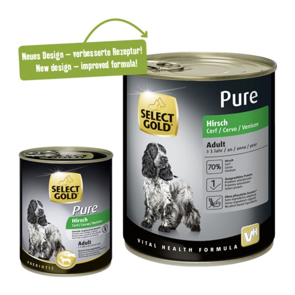 Bild 1 von SELECT GOLD Pure Adult Hirsch 12x800 g