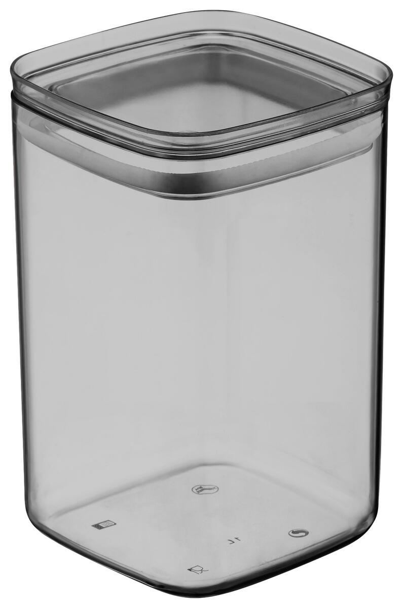 Bild 1 von Vorratsdose Blacky in Grau/Klar/Schwarz ca. 1,4l