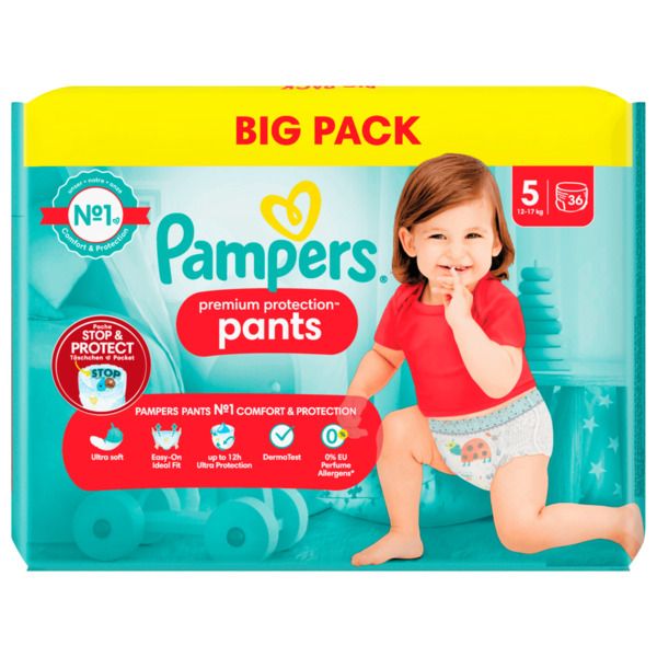 Bild 1 von Pampers Premium Protection Pants Gr.5 12-17kg Big Pack 36 Stück