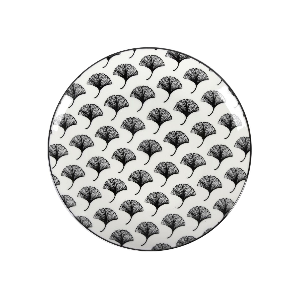 Bild 1 von Dessertteller Shiva in Schwarz/Weiß Ø ca.  24,4cm