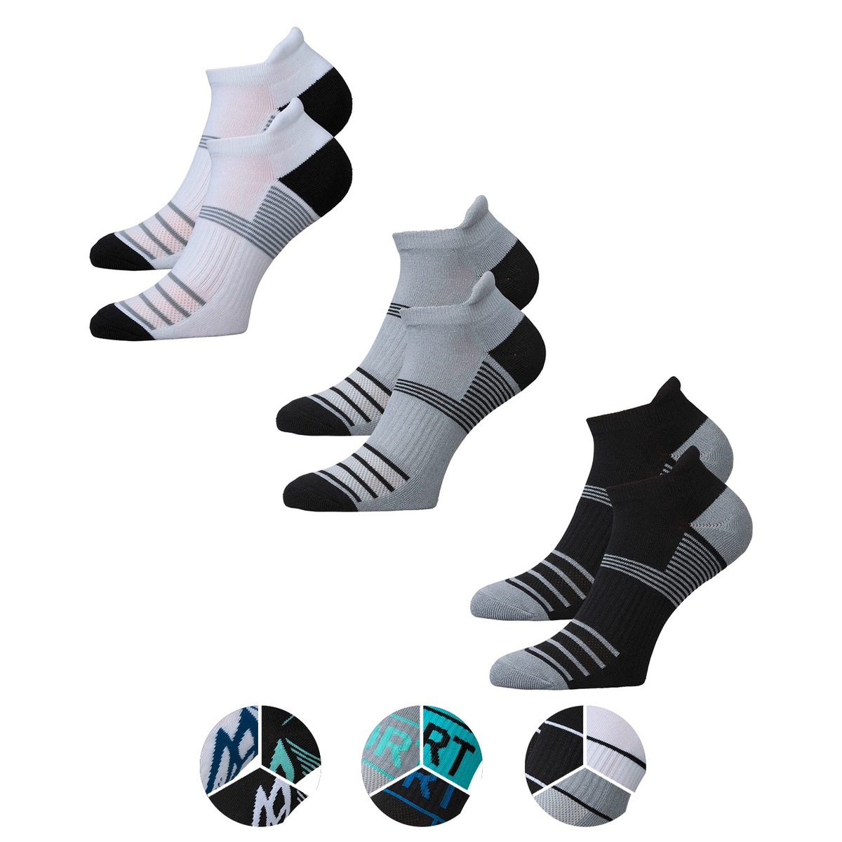 Bild 1 von CRANE Damen und Herren Fitness-Socken, 3 Paar