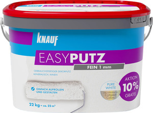 Knauf EasyPutz Streichputz 22 kg 1 mm fein schneeweiß