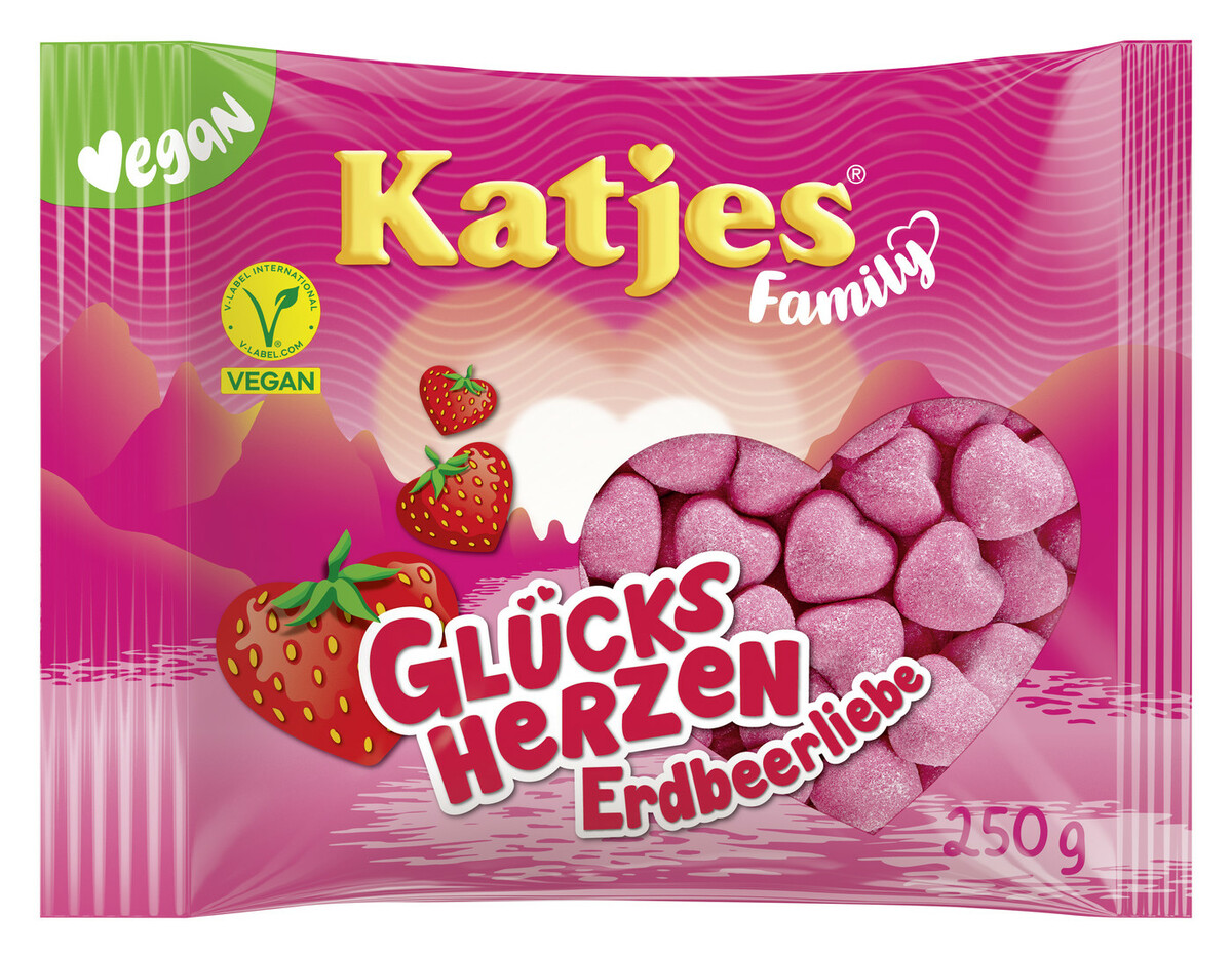 Bild 1 von Katjes Family Glücksherzen Erdbeerliebe 250G