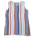 Bild 1 von Liebesglück Strand-Shirt gestreiftes Damen Sommer-Top aus semitransparentem Stoff Weiß