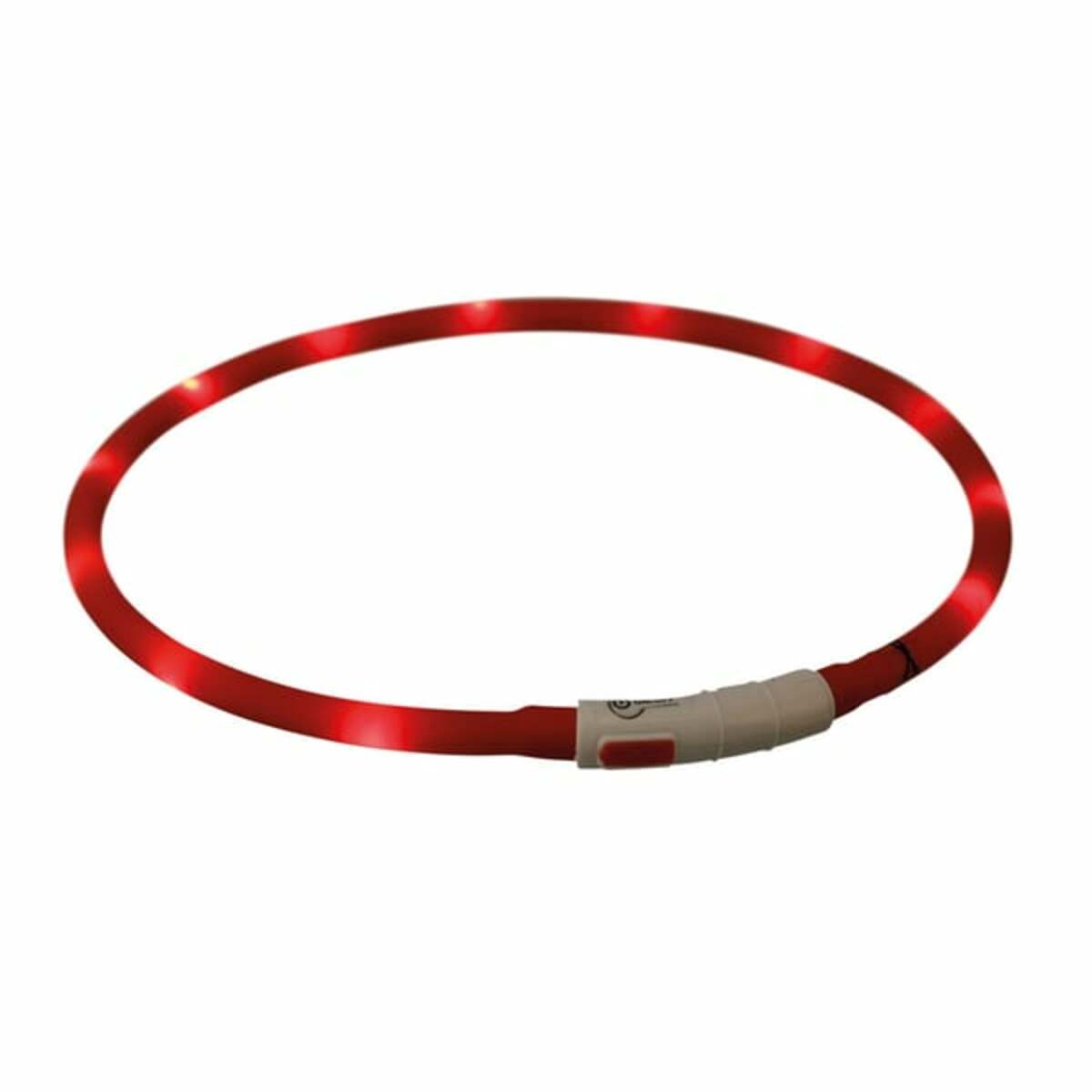 Bild 2 von Trixie Leuchthalsband Flash USB XS-XL 70cm rot