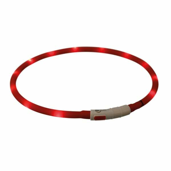 Bild 2 von Trixie Leuchthalsband Flash USB XS-XL 70cm rot