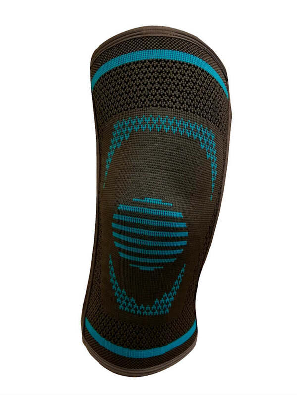 Elastische Kniebandage mit seitlichen Stabilisatoren MedoVital Grau/Blau von Klingel für 29,99 ...