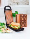 Bild 1 von Livington Drehbarer Multifunktionsgrill 'Flip Switch', 3 wechselbare Einsätze, 180° Flip-Over-Technik MediaShop Schwarz