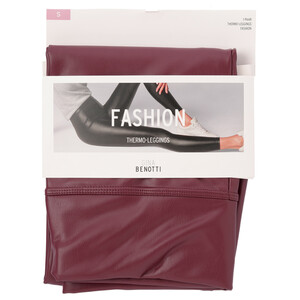 Damen Thermo-Leggings in Leder-Optik