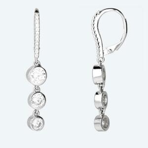 Ohrhänger 925 Sterling Silber Zirkonia