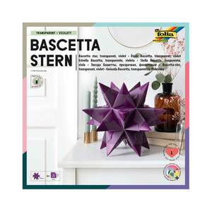 Bascetta-Stern Bastelset 32 Blatt 20 x 20 cm Transparentpapier violett