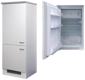 Kühlschrank-Umbauschrank Wito B: 60 cm Weiß / Grau