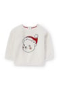 Bild 1 von C&A Bärchen-Baby-Weihnachts-Thermo-Sweatshirt, Weiß, Größe: 68