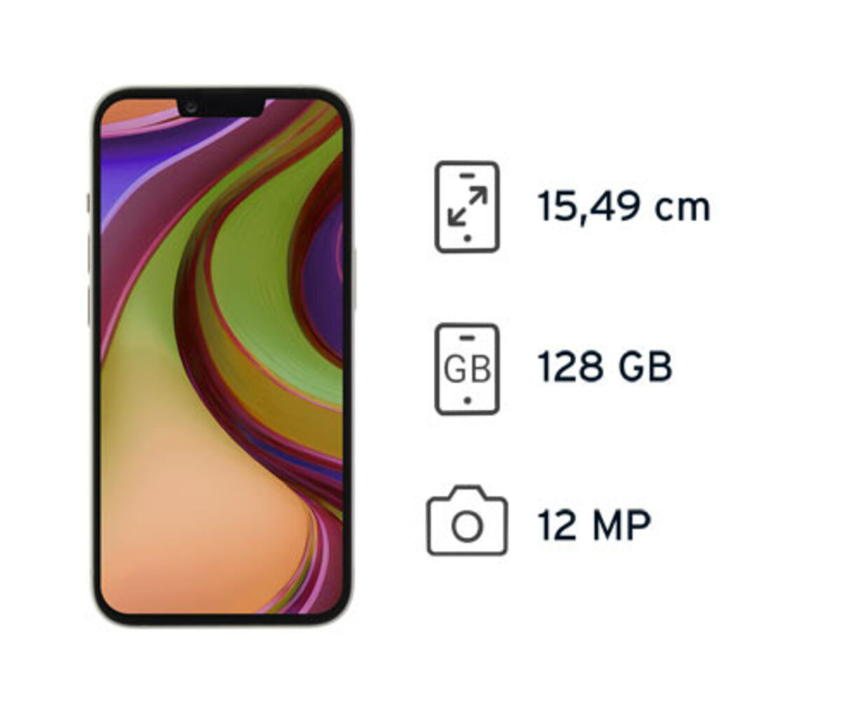 Bild 1 von Apple iPhone 14 128GB polarstern