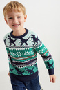 Bild 1 von C&A Dino-Weihnachts-Pullover, Blau, Größe: 110