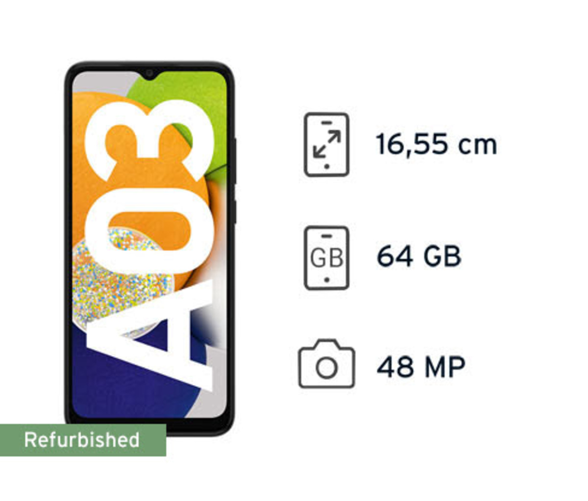 Bild 1 von Samsung Galaxy A03 schwarz (Refurbished)