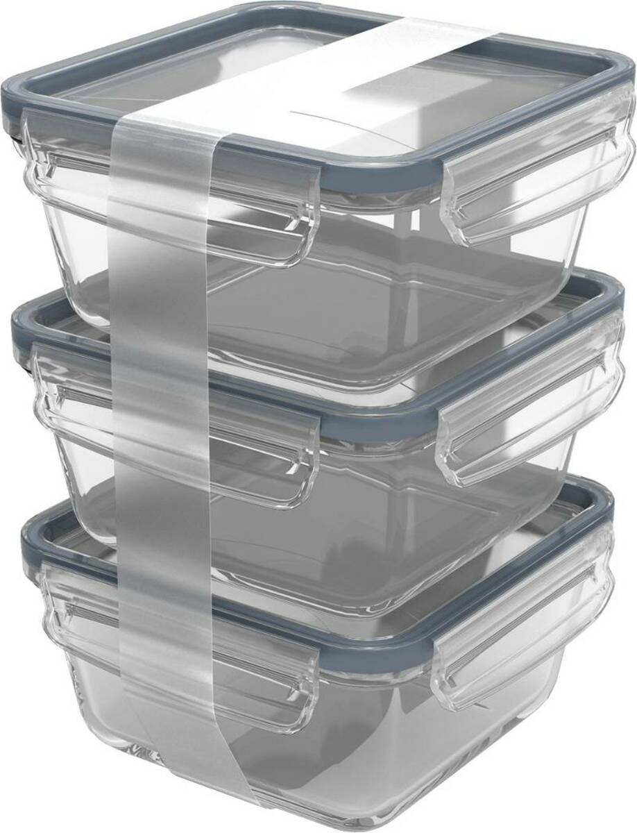 Bild 1 von rotho Kühlschrankdose 3-tlg. 0,75l CLIC & LOCK, Glas