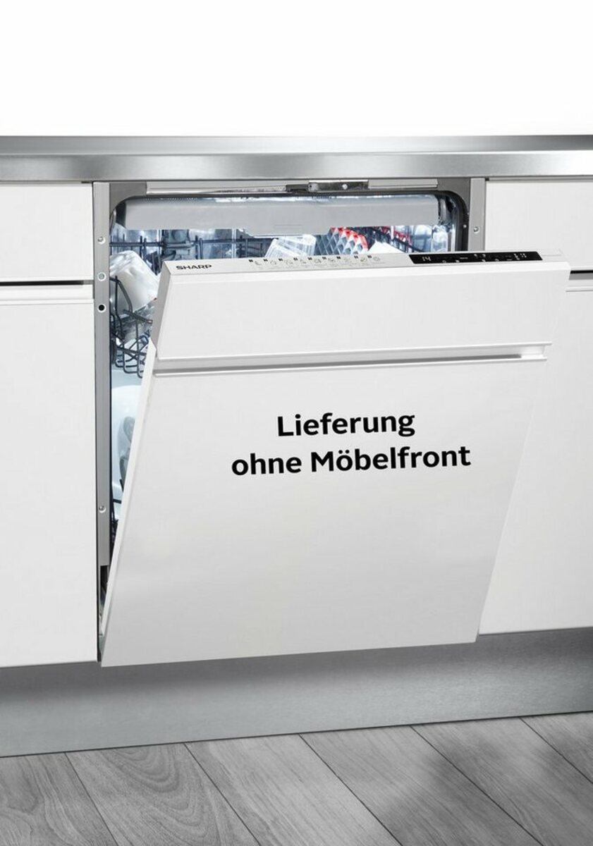 Bild 1 von Sharp vollintegrierbarer Geschirrspüler, QW-NI25I44BX-DE, 14 Maßgedecke