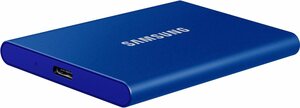 Samsung Portable SSD T7 externe SSD (2 TB) 1050 MB/S Lesegeschwindigkeit, 1000 MB/S Schreibgeschwindigkeit