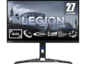 LENOVO Y27q-30 27 Zoll QHD Gaming-Monitor (0,5 ms Reaktionszeit, DisplayPort/Typ-C2 : 165Hz (Übertaktet bis 180 Hz), HDMI 144Hz)