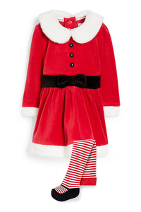 C&A Baby-Weihnachts-Outfit-2 teilig, Rot, Größe: 68