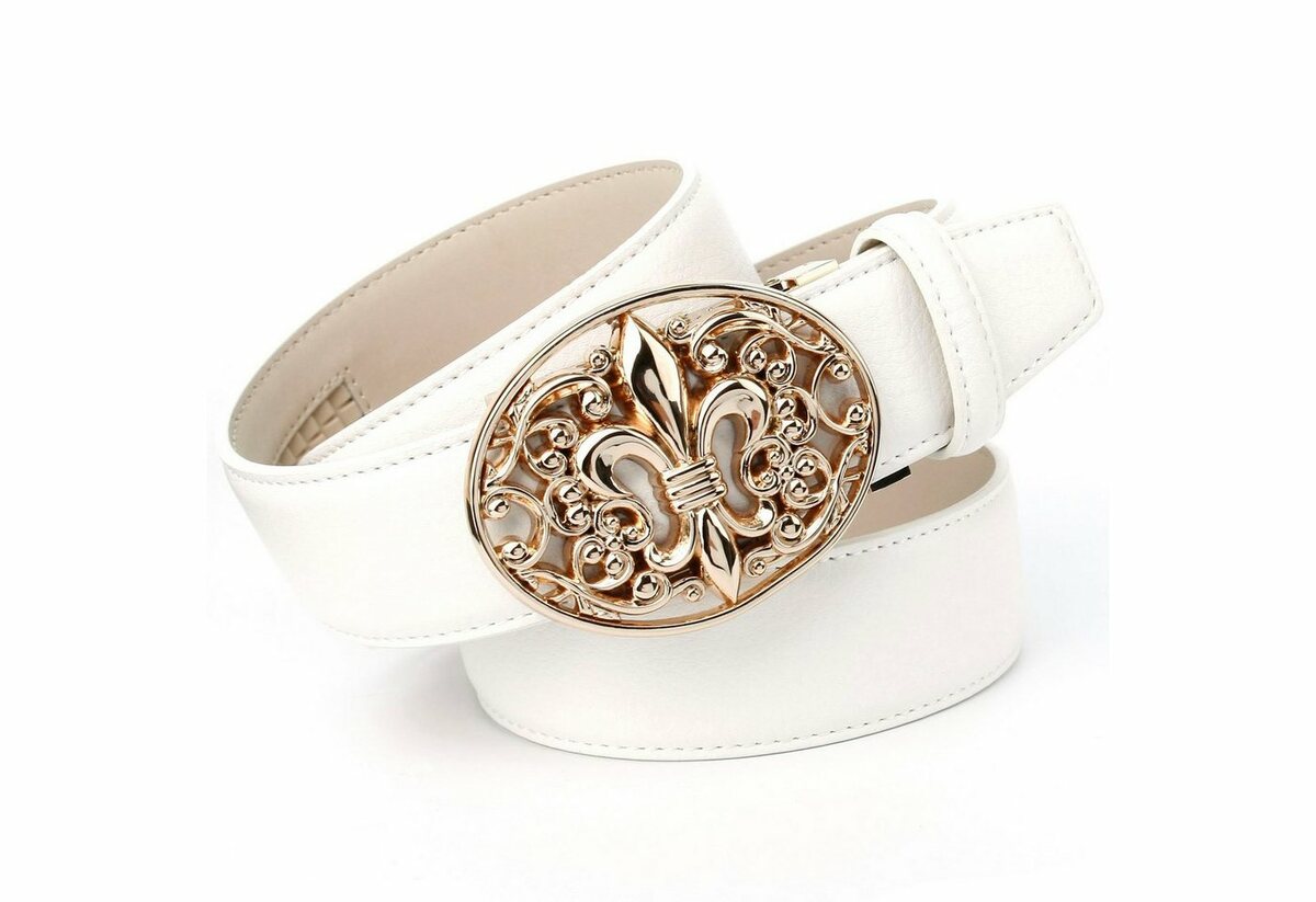 Bild 1 von Anthoni Crown Ledergürtel mit Lilie und Ornamenten