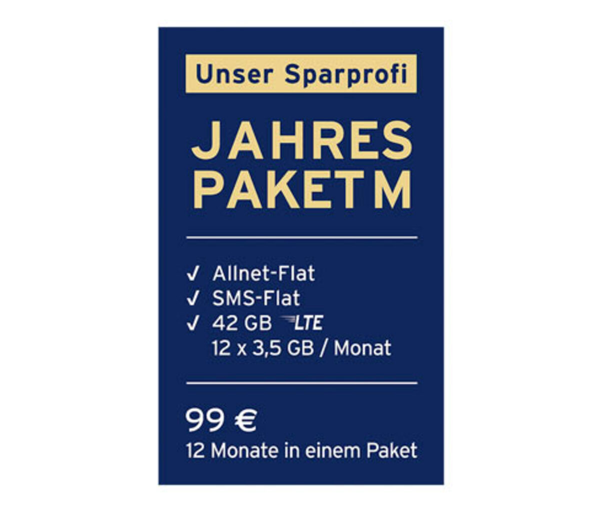 Bild 1 von Jahrespaket M mit 42 GB ohne SIM-Karte