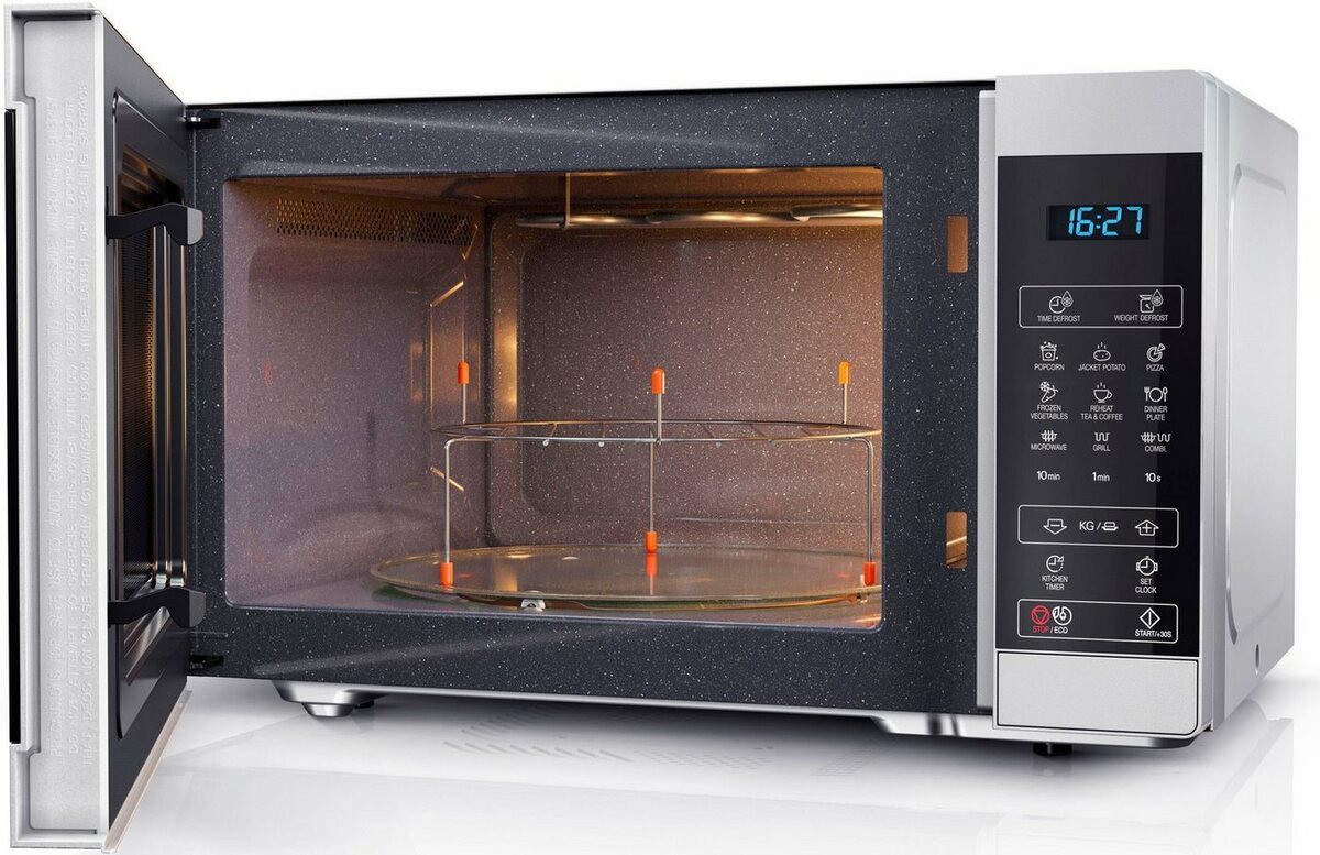 Bild 1 von Sharp Mikrowelle YC-MG81E-S, Grill, Mikrowelle, 28 l