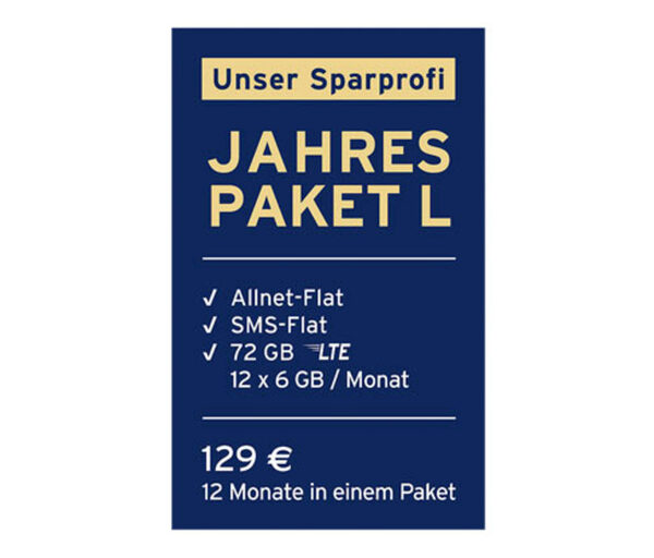 Bild 1 von Jahrespaket L mit 72 GB ohne SIM-Karte