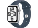 Bild 1 von APPLE Watch SE (2023) GPS 44 mm Smartwatch Aluminium Fluorelastomer, 130-180 mm, Silber/Sturmblau