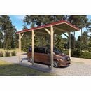 Bild 1 von Holzbrüder Camping-Carport Ralf Imprägniert 400 x 600 cm Blechdach Rot