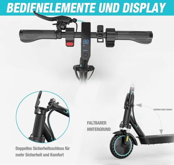 Bild 2 von RCB E-Scooter, 8.5" E-roller mit Straßenzulassung ABE, Max rang 25km mit APP