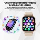 Bild 2 von Yuede Smartwatch, Fitness Tracker uhr mit Anruffunktion für Damen und Herren Smartwatch (Quadratischer 1,85''-Voll-Touch-Farbdisplay Zoll Zoll) Gesundheits-Smartwatch mit Blutsauerstoff, Blutdr