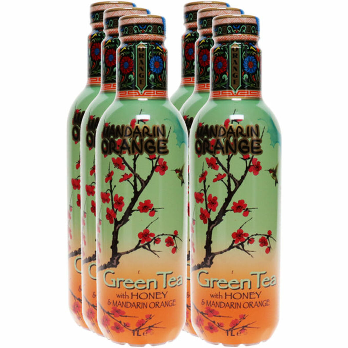 Bild 1 von Arizona Grüner Tee Mandarine-Orange, 6er Pack (EINWEG) zzgl. Pfand