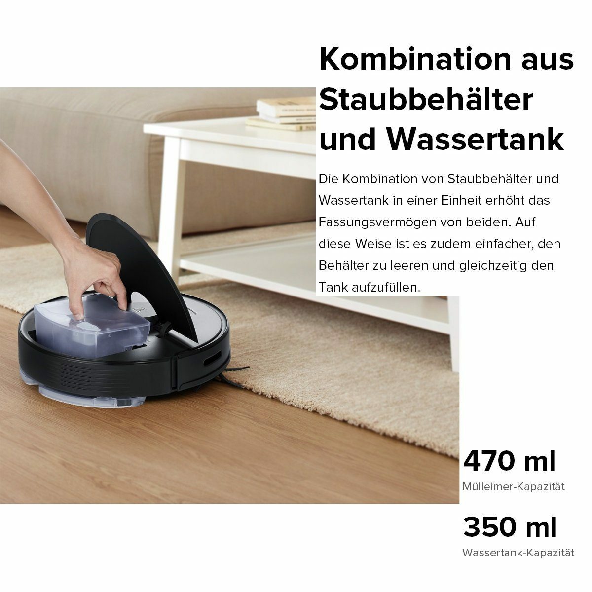Bild 4 von Roborock Saugroboter Q7 Max, 58,00 W, 4200Pa, 4 Karten Speichern, Teppichboden reinigen, Roboter Staubsauger, 3D-Map, Kindersicherung, App-Steuerung (VS Roborock S7, S5 Max)