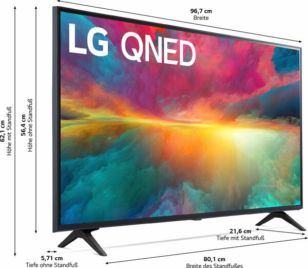 Bild 2 von LG 43QNED756RA QNED-Fernseher (109 cm/43 Zoll, 4K Ultra HD, Smart-TV, HDMI 2.0, HDR10, QNED, Single Triple Tuner, α5 Gen6 4K AI-Prozessor)