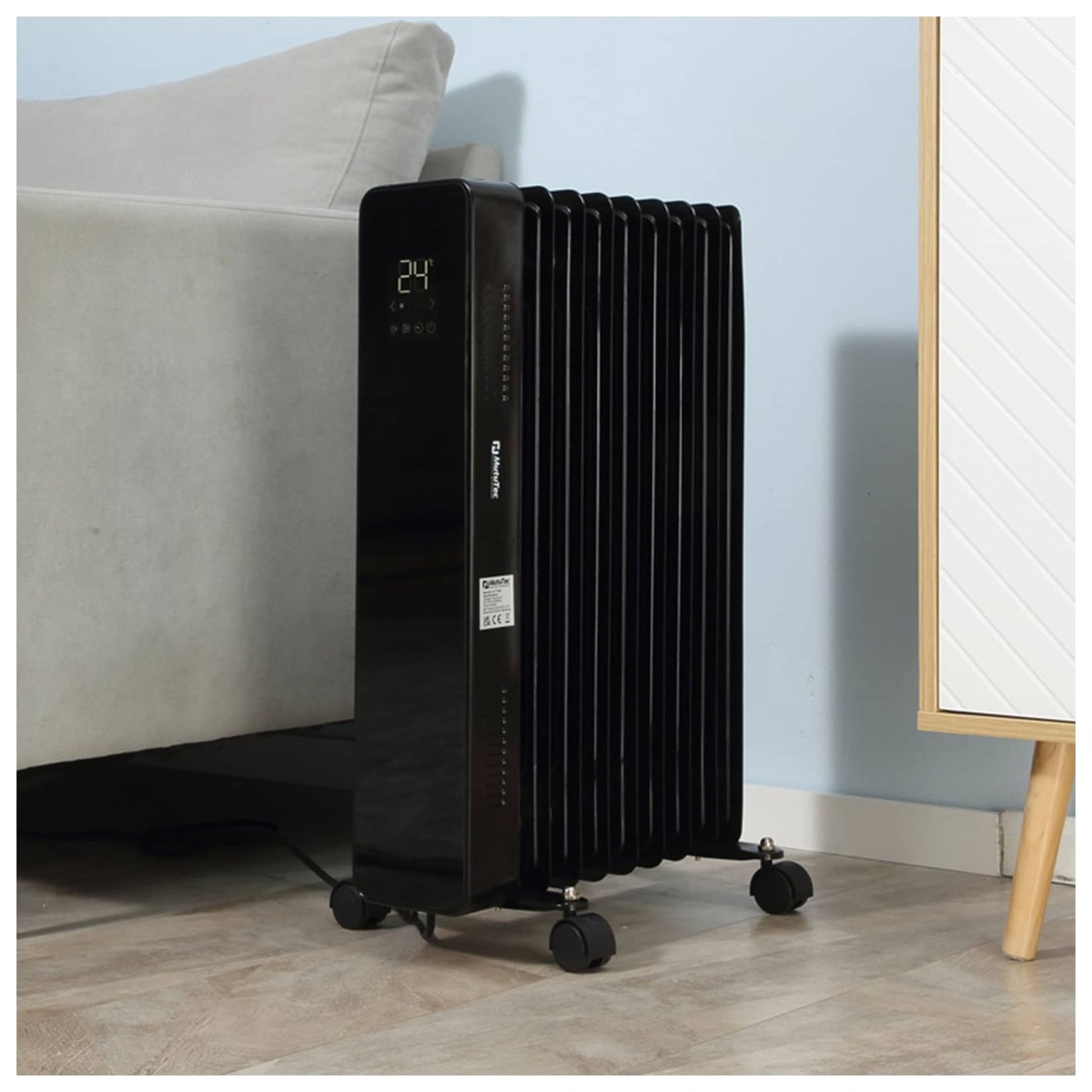 Bild 1 von MutuTec Ölradiator / Elektroheizung 9 Rippen 2000W - Schwarz