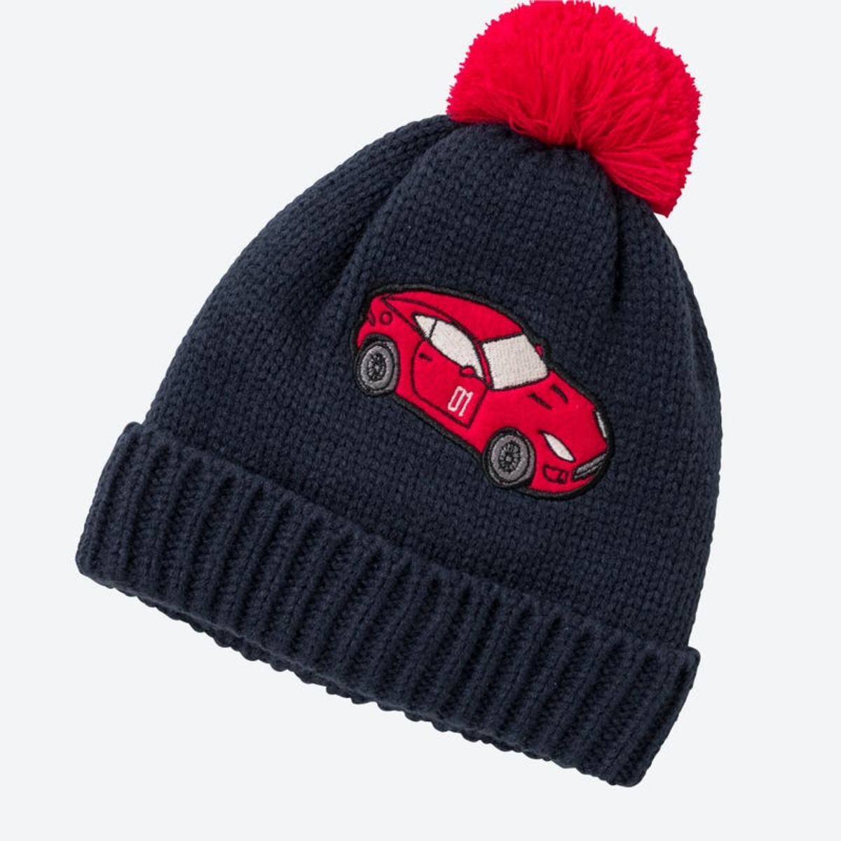 Bild 1 von Kinder-Mütze mit Bommel und Applikation
