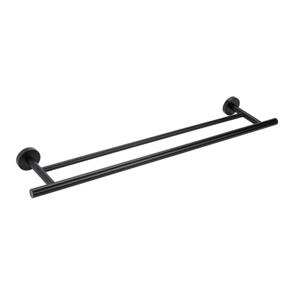 Bild 1 von Handtuchhalter ohne Bohren Edelstahl Schwarz Matt 70 cm 2 Stangen Handtuchstange