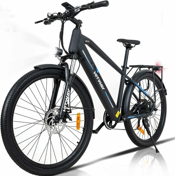 Bild 1 von HITWAY E-Bike Elektrofahrrad 26 Zoll Pedelec E-Citybike 36V 12Ah, 35-90km Pedalassistenzmodus Shimano 7 Gängen