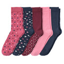 Bild 1 von 5 Paar Mädchen Socken im Muster-Mix