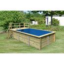 Bild 1 von Karibu   Rechteckiger kdi Massivholz Pool 350 x 530 cm   Set mit 1 Sonnenterrasse inkl.