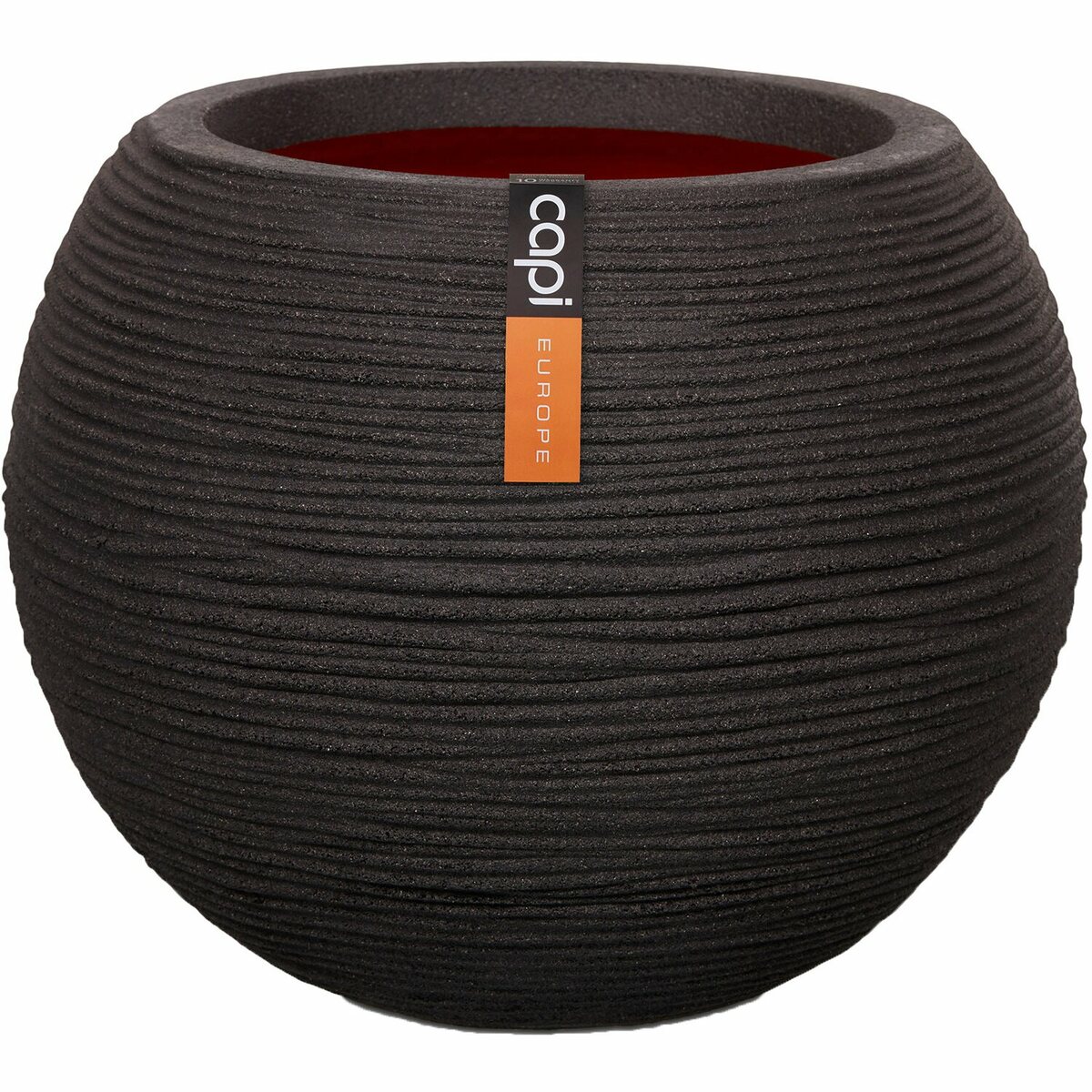 Bild 1 von Capi Pflanztopf Nature Rib Kugel niedrig Riffel Ø 62 cm x 48 cm Schwarz
