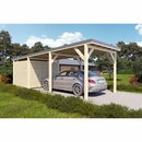 Bild 1 von Holzbrüder Carport Ralf mit Geräteraum Imprägniert 300 x 868 cm Dunkelgrau